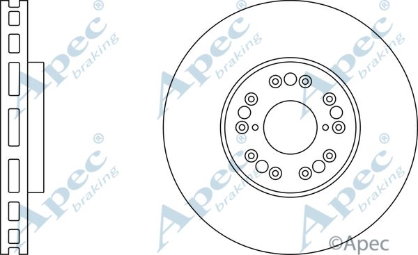 APEC BRAKING Тормозной диск DSK316